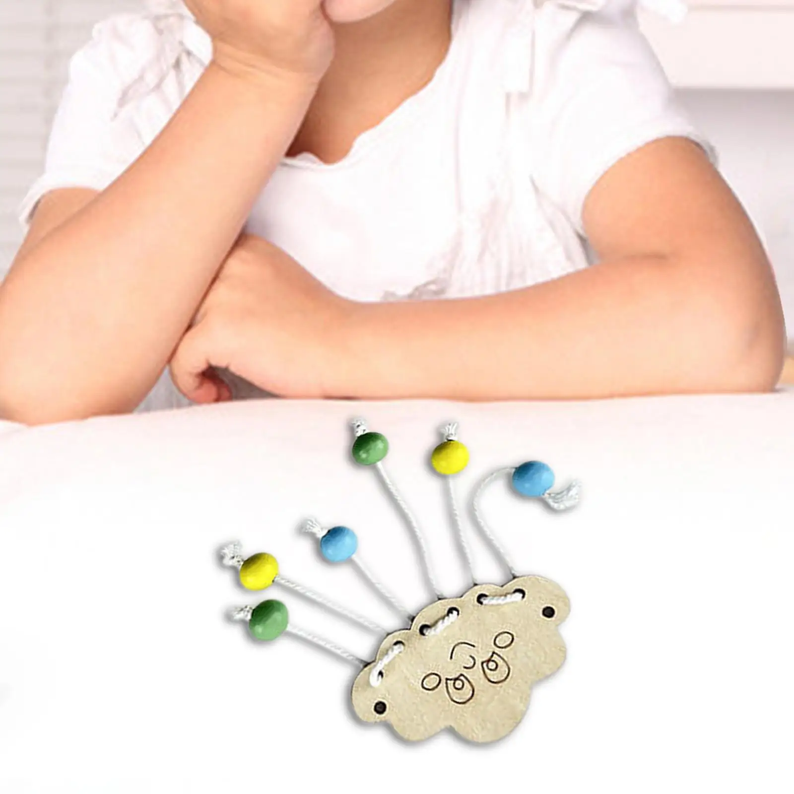 

Kids Busy Board Bead Pendants Toy DIY Material Hands-on Ability Sensory Toy