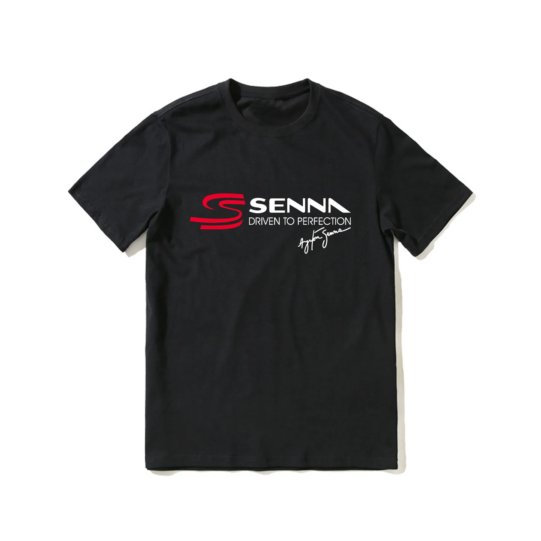 

2023 Hot Sale Summer 100% Cotton Ayrton Senna Brazilian Formula 1 Legend T Shirt Men Short Sleeves Hip Hop Streetwear T-shirt