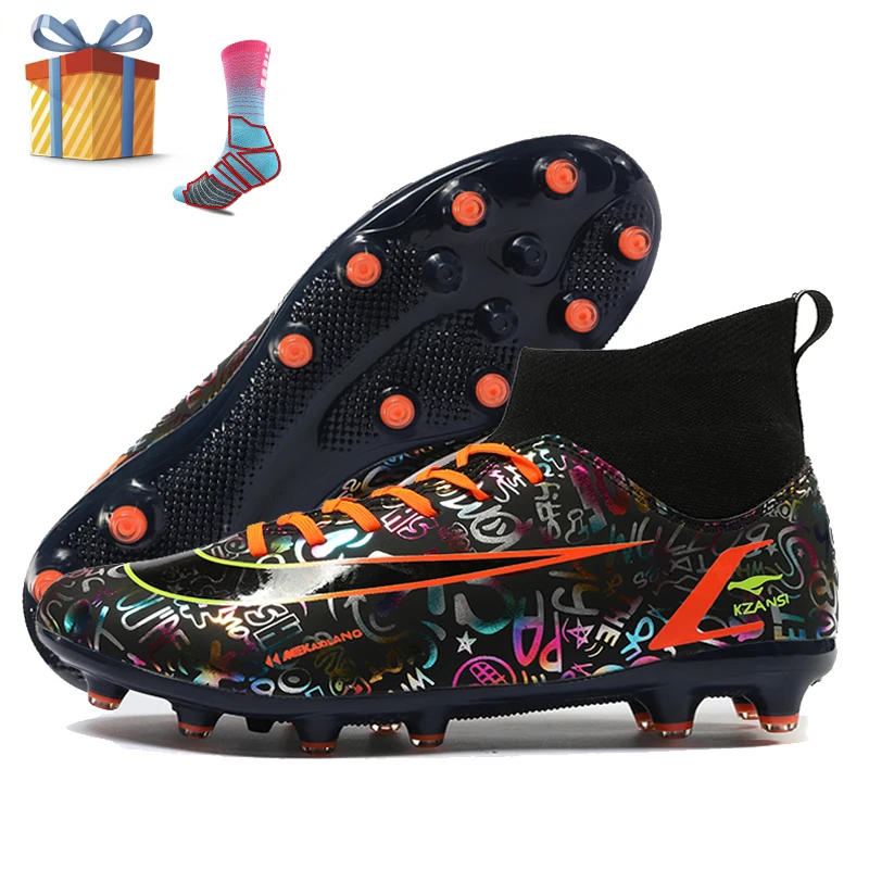 

Men Football Boots Top Quality Soccer Shoes Summer New White High Top Nonslip Football Sneaker Playing Field Train Soccer Shoes