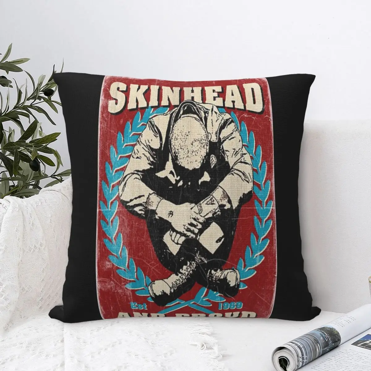 

Skinhead And Proud Decorative Cushion Cover Throw Pillow Covers Livingroom Sofa Couch Chairs Pillow Case