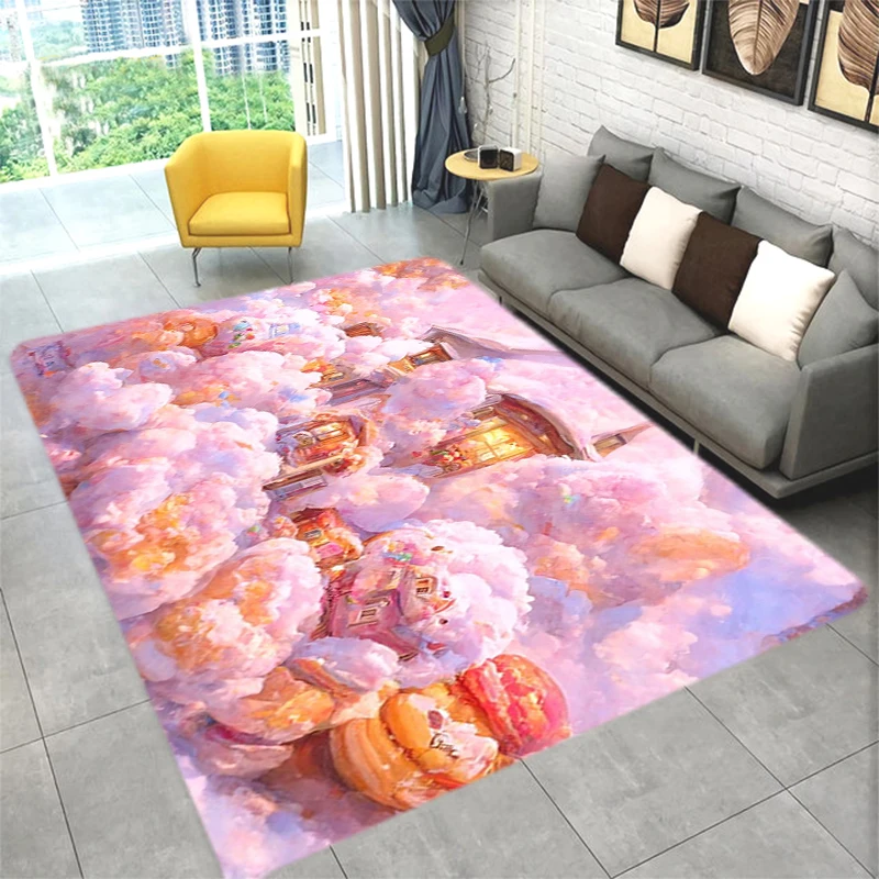 

Hallway Carpet Funny Entrance Door The Dessert House in the Clouds Floor Mat for Kitchen Room Design Balcon Home Bedroom Mats