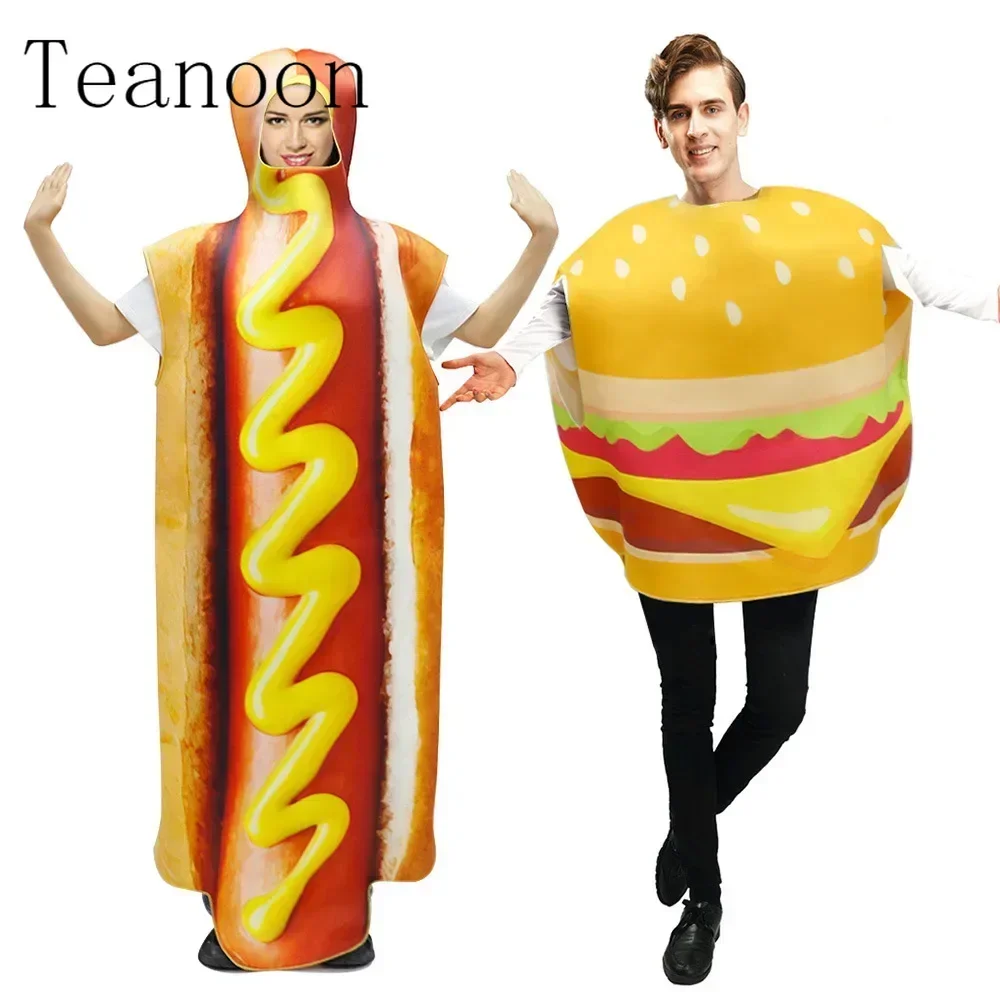Веселая еда Teanoon гамбургер хот-дог круассаны костюмы для косплея стандартное