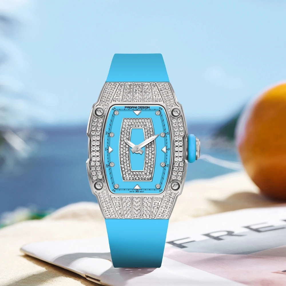 2024 роскошные женские модные часы качественные кварцевые с бриллиантами наручные