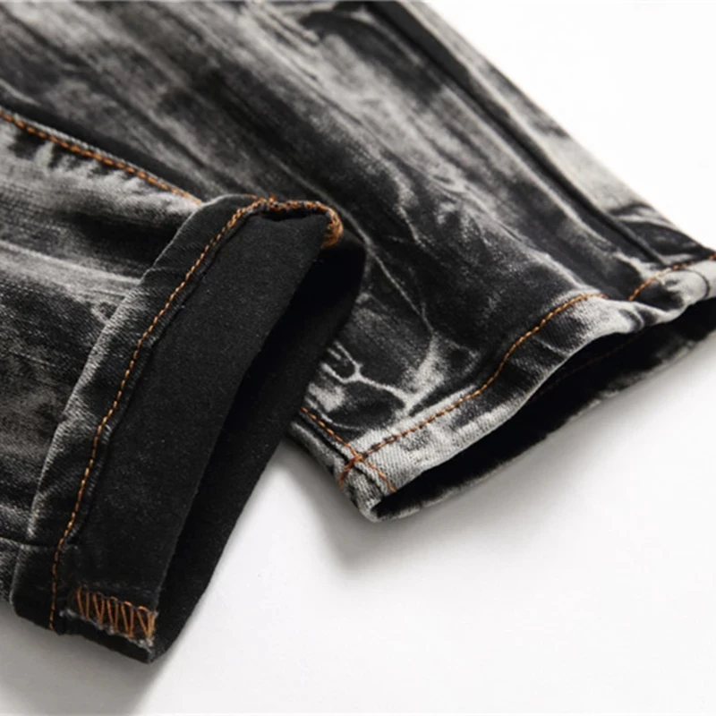 Мужские джинсы в европейском и американском стиле новые модные комбинированные