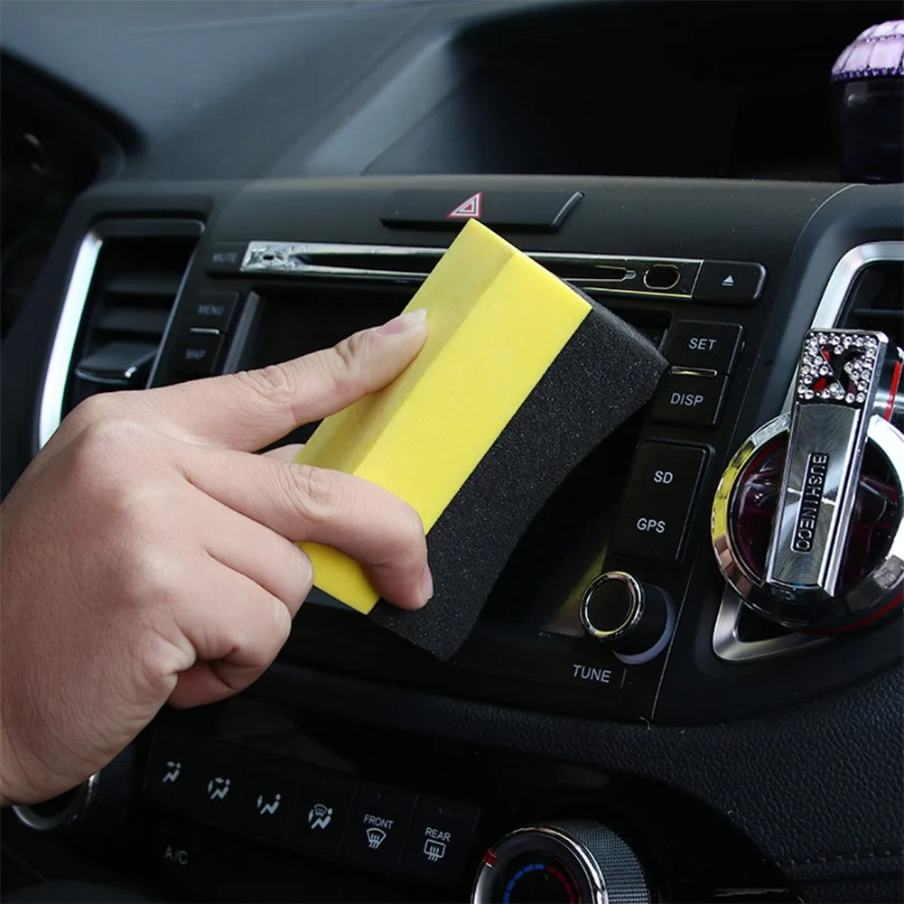 

1PCS U-Shape PE Waxing Sponge Multifunctional Waxing Cleaning Tool Corner Wipe Clear Residual Wax Interior Cleaning Sponge Brush
