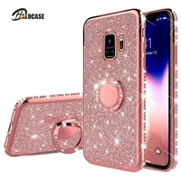 luxury bling ring soft cover case for samsung galaxy s8 s9 s10 plus s10e a10 a20 a20e a30 a40 a50 a60 a70 a6 a8 j4 j6 plus 2018