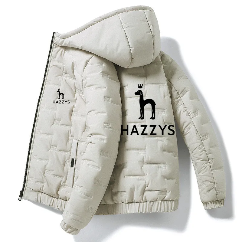 

Мужская куртка оверсайз HAZZYS, Мужская теплая парка с капюшоном, двусторонняя пушистая осенняя куртка в Корейском стиле, 2023