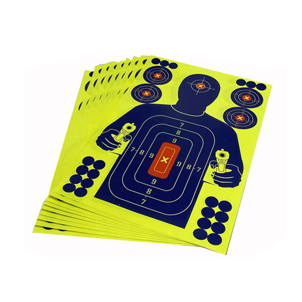 

10Pcs Shootings Target 12x18 Inch Splatter Glow Reactive Paper Targets Stickers Outdoor Shooting Target Paper Shooting Equipment