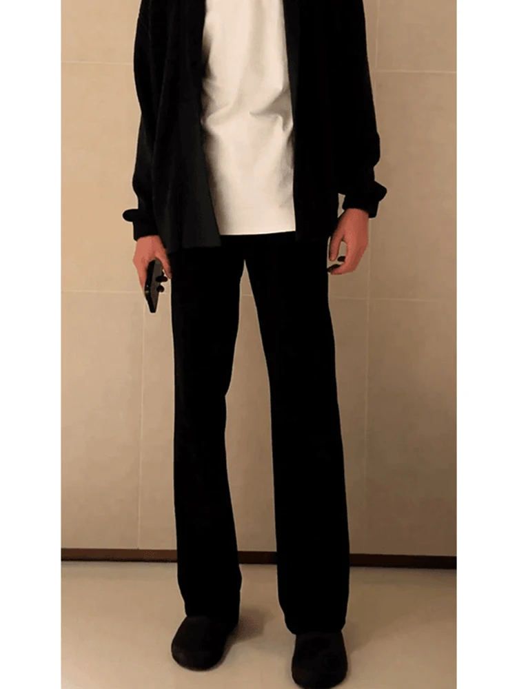 Cleanfit Machete Suit trousers Men's Fleece-lined American High Street Vibe Pants Slim Straight Bootcut Trousers