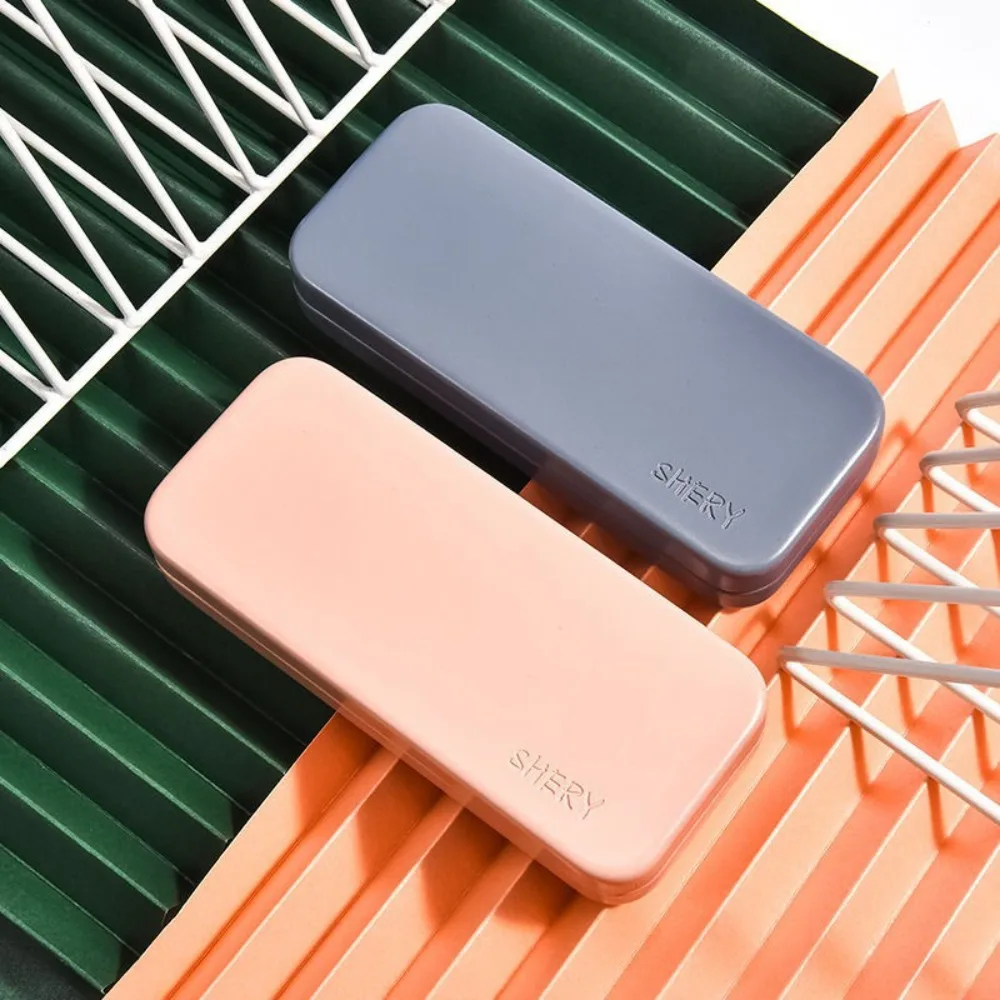 

Compression-Resistant Eyewear Case Korean Solid Color All-Match Sunglasses Box Literature Art Metal Glasses Case Student