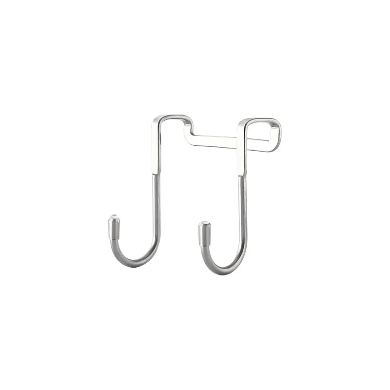 

Wall Mounted Door Hanger Hook Stainless Steel Hanging Clasp Holder Double Hook Design Storage Tools Multifunctional S-hook