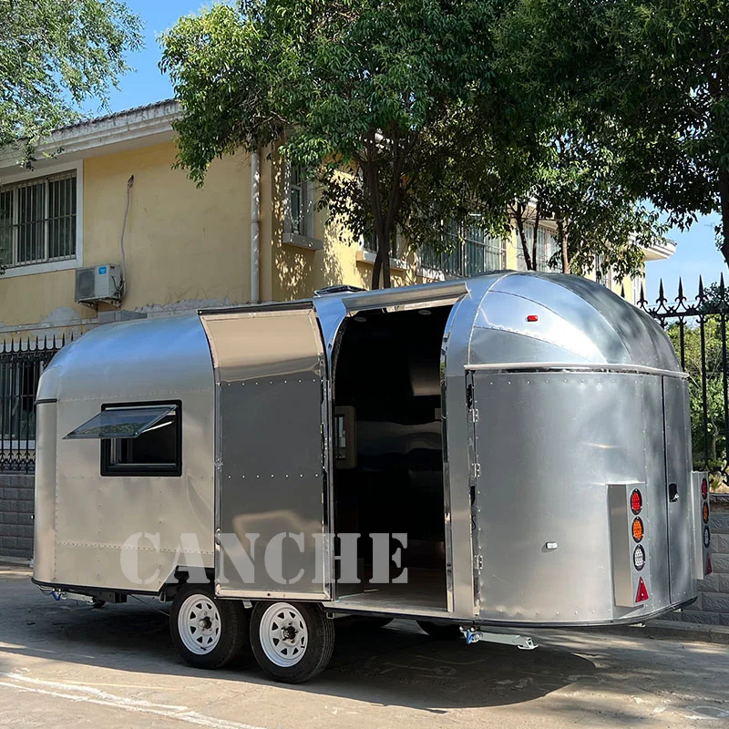 

Best Selling Airstream style luxury snackmachine mobile food kiosk with baking equipment/ hot dog pizza ice cream trailer