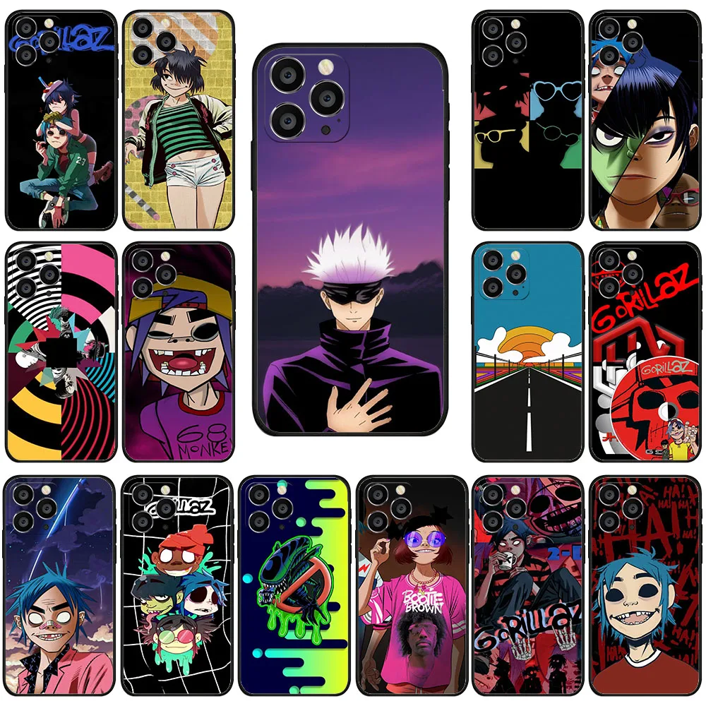 Силиконовый чехол для Xiaomi Poco M6 F5 X3 nfc GT C55 C50 C51 Redmi 13 13C Pro KK-31 Gorillaz