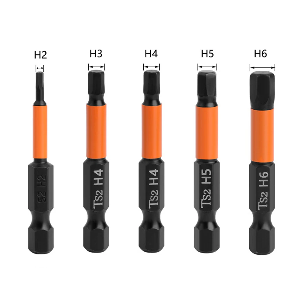 

5pcs 50mm Hexagon Screwdriver Bit 1/4 Inch Hex Shank Magnetic Screwdriver Bit Socket Bit Impact Driver Power Drill Hand Tools