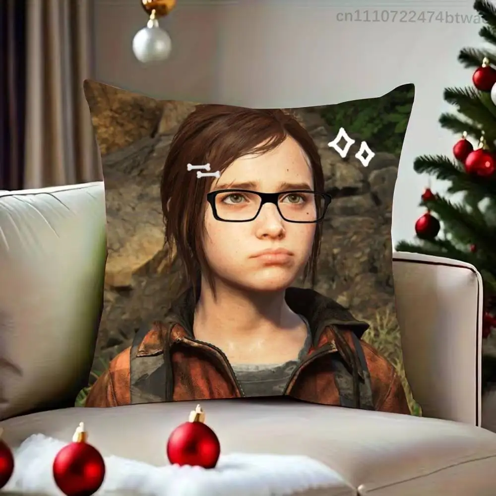 Фото Наволочка E-Ellie Williams T-TLOU для дивана, спальни, гостиной, плюшевая наволочка для подушки, украшение и защита №2