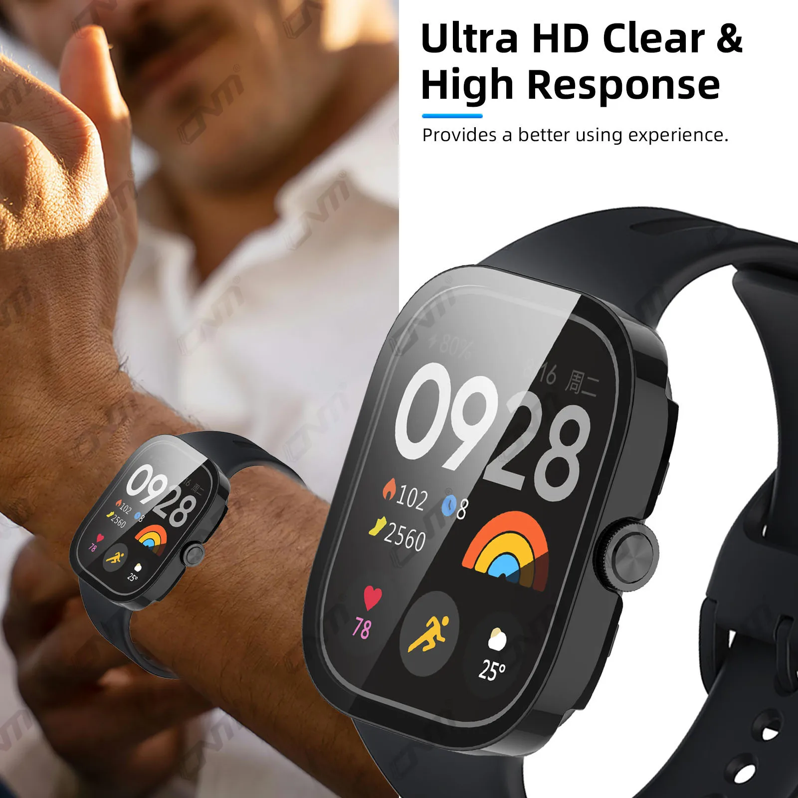 Стекло + чехол для Xiaomi Redmi Watch 5 защитное стекло из закаленного стекла и жесткий