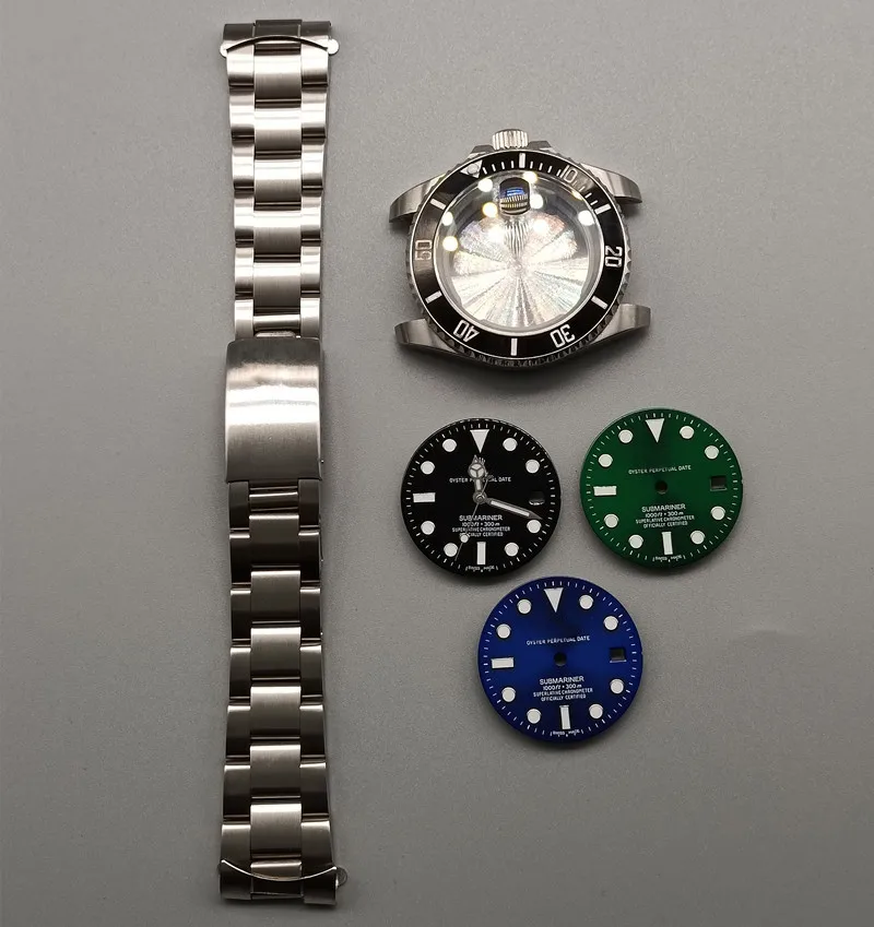 

Ремешок для часов из нержавеющей стали, 40 мм, подходит для Rolex Water Ghost ETA2836 Pearl 2813 8215, автоматический механизм