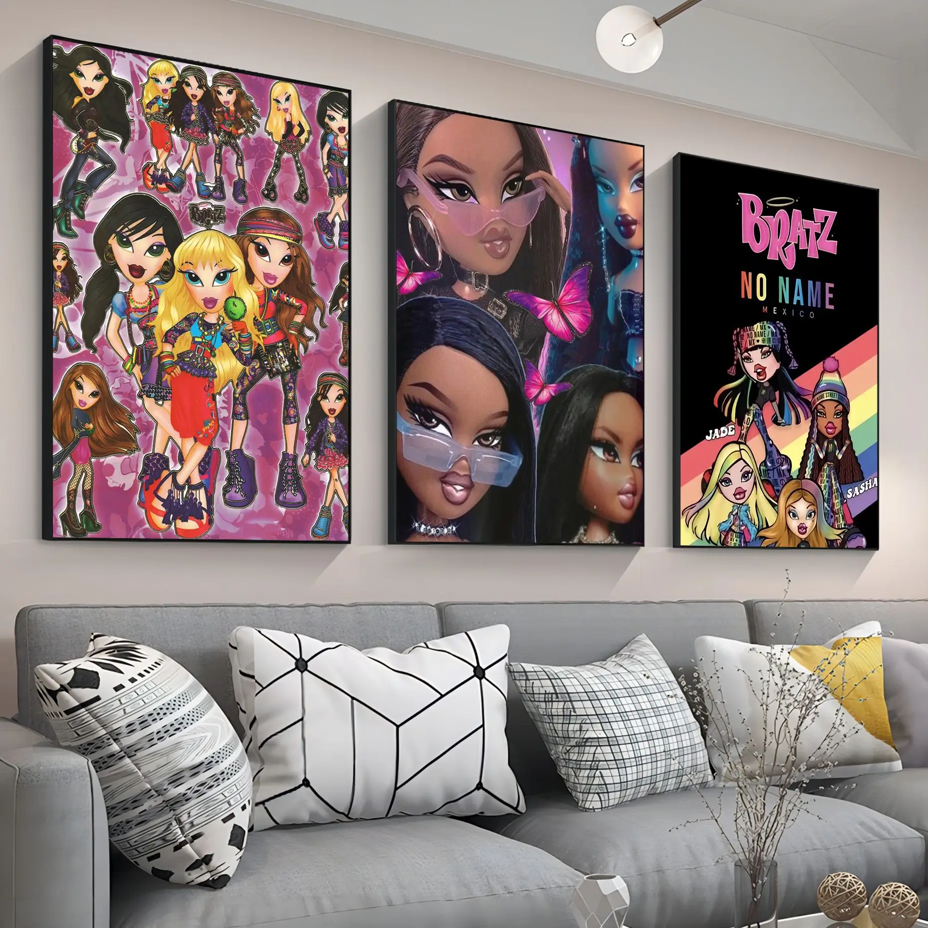

Bratz Doll Classic Anime Vintage Posters Sticky Decoracion Painting Wall Art White Kraft Paper Posters Wall Stickers