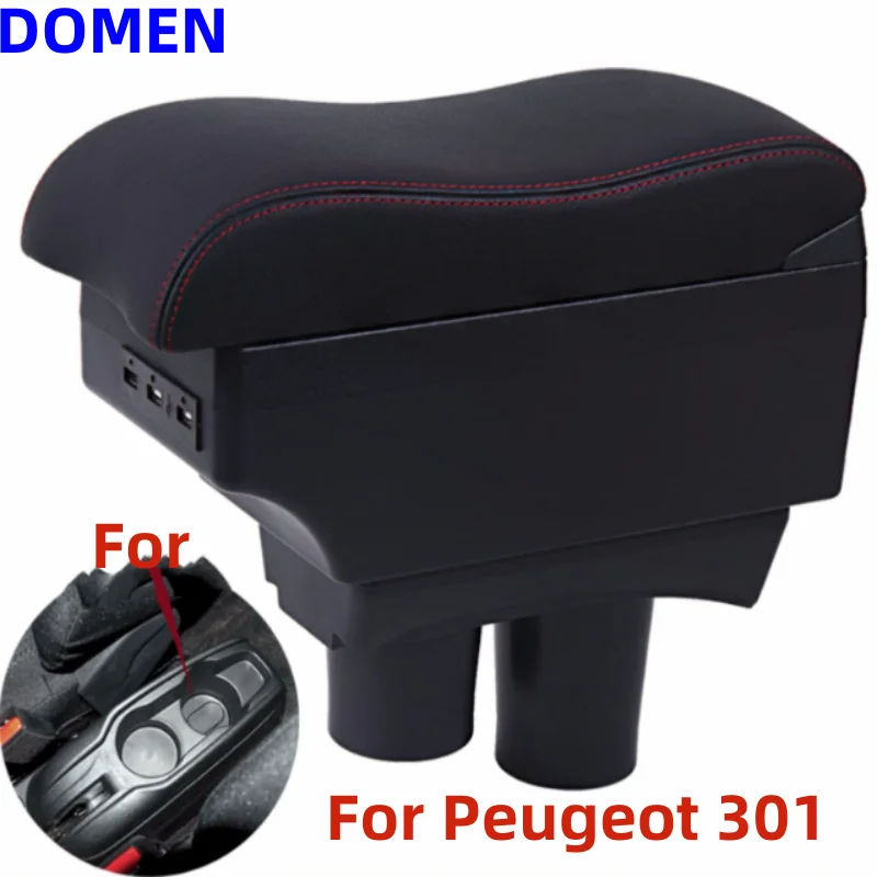 

New For Peugeot 301 Armrest For Citroen C-elysee Citroen C2 C3 C3-XR Car Armrest Box 2014 2015 2016 Retrofit USB Multifunction