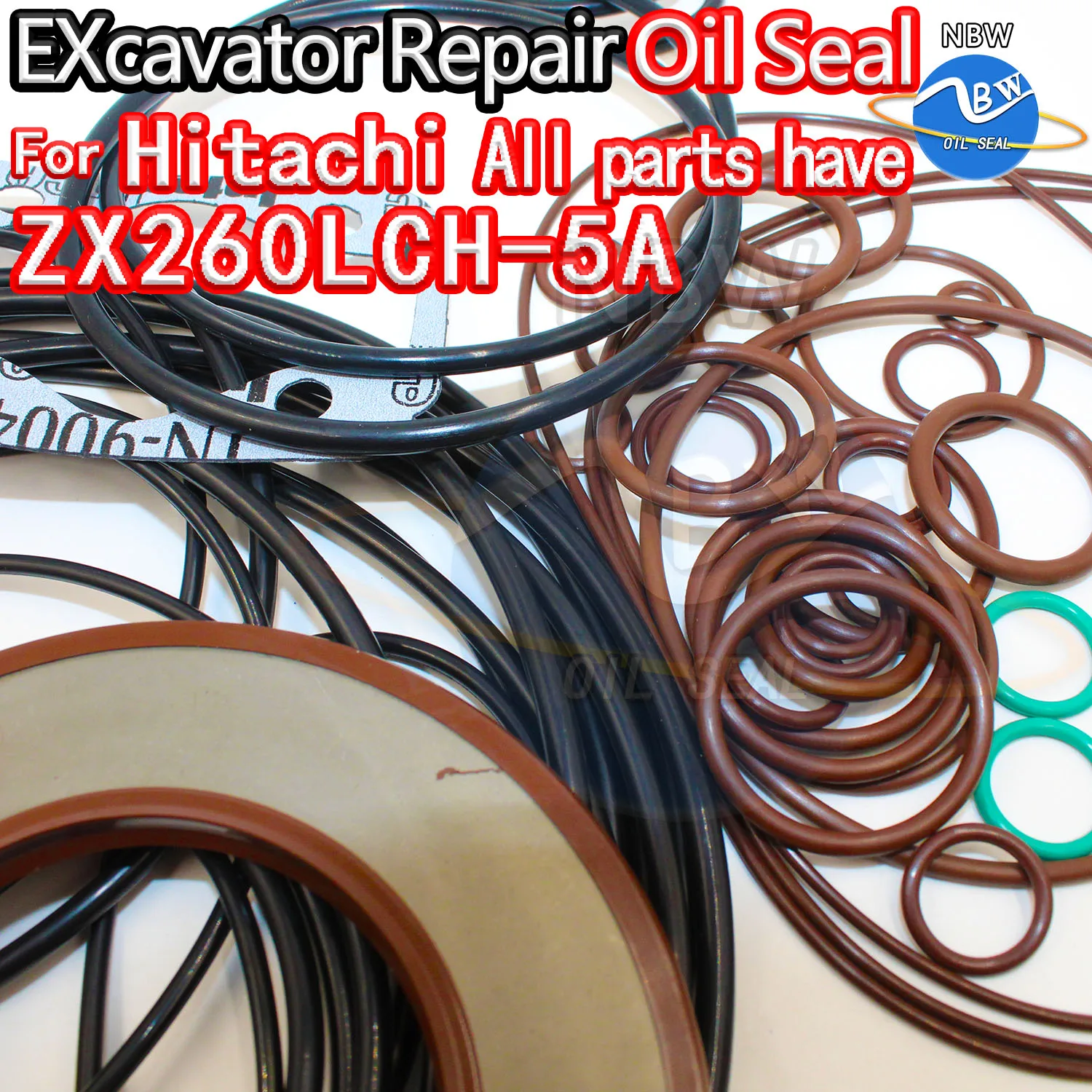 

For HITACHI ZX260LCH-5A Excavator Oil Seal Kit High Quality Repair ZX260LCH 5A ARM Bucket Hydraulic Pump Digger Clamshell Shovel