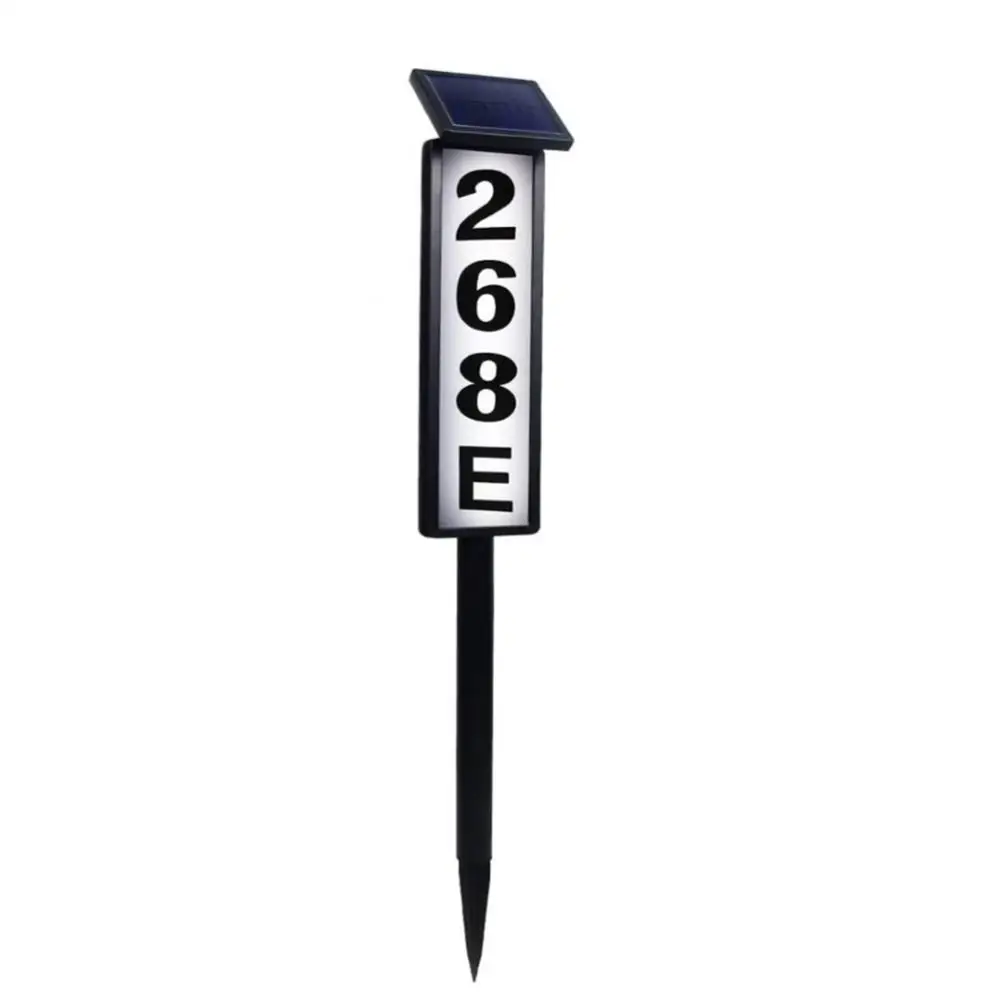 

House Number Sign Address Light Abs Waterproof Warm/ Cool White Lights 2 Lighting Modes Easy To Install For Outdoors Led