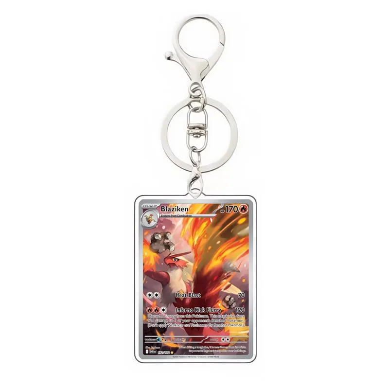 Фото Английская версия Pokemon Sv10 Glory of Team Rocket Sr Ar Sar акриловый брелок-карта Moltres Diy домашняя коллекционная подвеска-карта №5