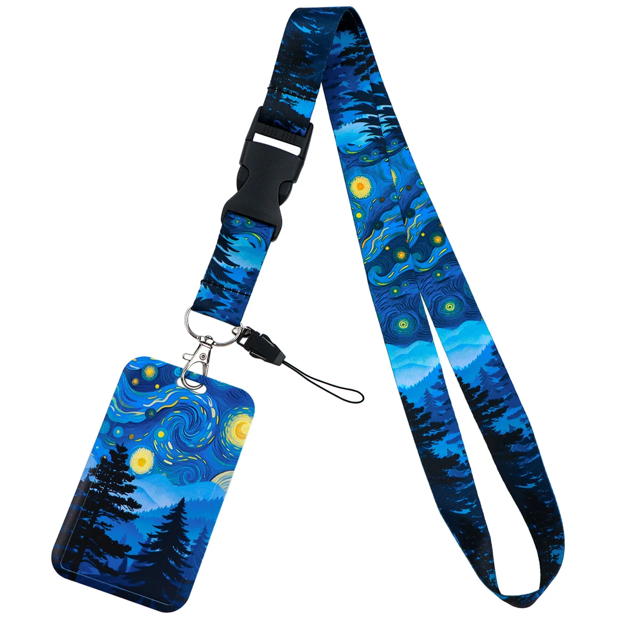 

Художественные картины Ван Гога, ремешок на шею, брелок для ключей, чехол для удостоверения личности, держатель для бейджа, подвесной веревочный брелок для мобильного телефона, аксессуары, подарки