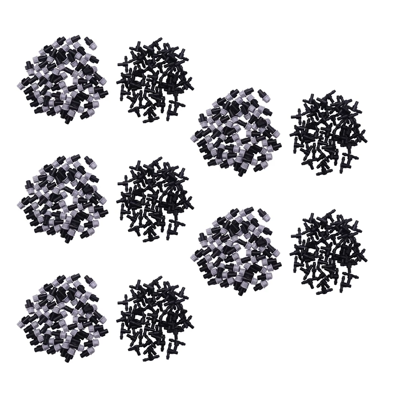 

500Pcs(250 Pairs)Garden Irrigation Kit Adjustable Dripper Connection Tee Joint Water Irrigation Drip Irrigation Kit