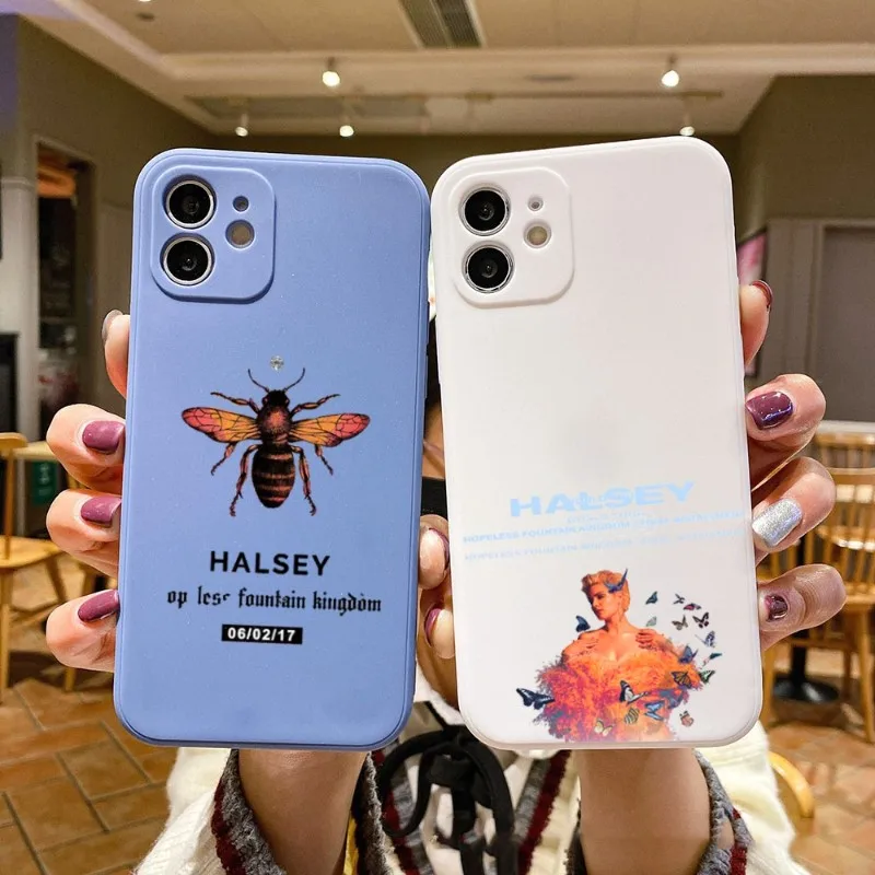 Чехол для телефона Halsey безhopless для IPhone 14 11 12 13 Pro Max X XR XSMax 6 6S 7 8 Plus SE 2022, Мягкий Квадратный цветной чехол для телефона