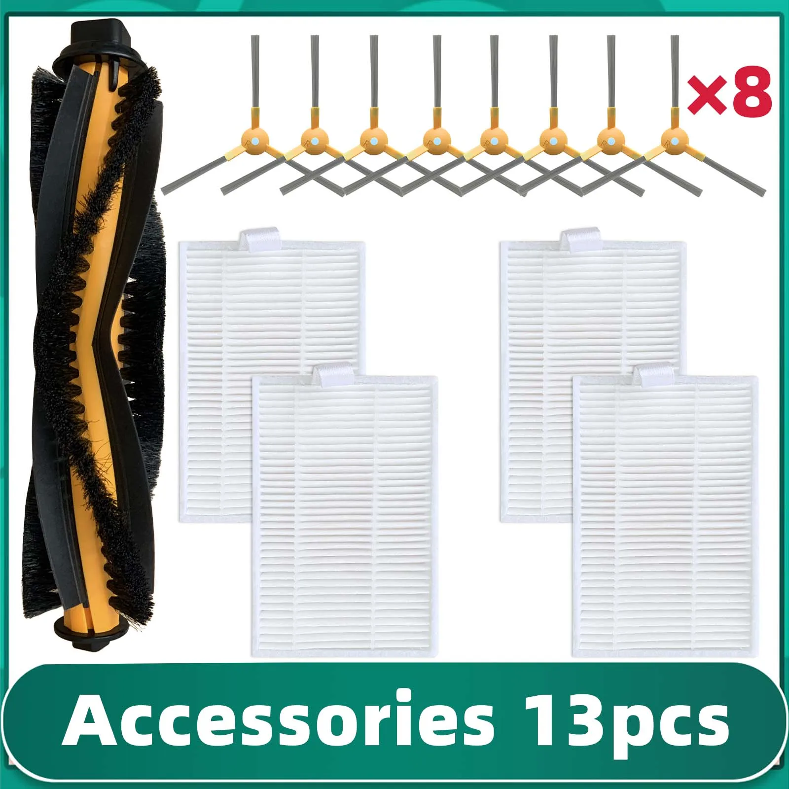 Запчасти для Moosoo RT30 / 40 / 50 / R3/R4, основная вращающаяся боковая щетка, фильтр НЕРА, моющиеся Сменные аксессуары, дополнения