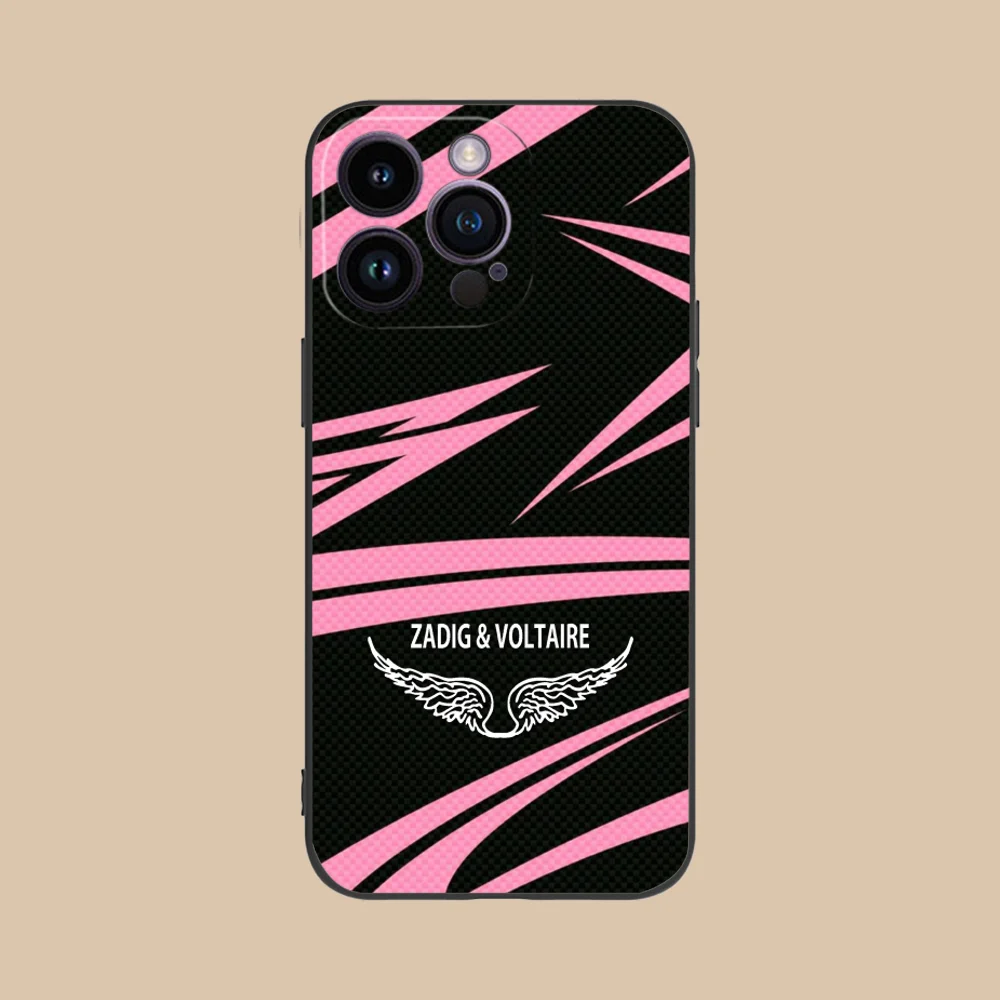 Чехол для мобильного телефона Z-Zadig-S iPhone 16 15 14 13 12 11 X XR XS 8 7 Pro Max Plus Mini черный чехол