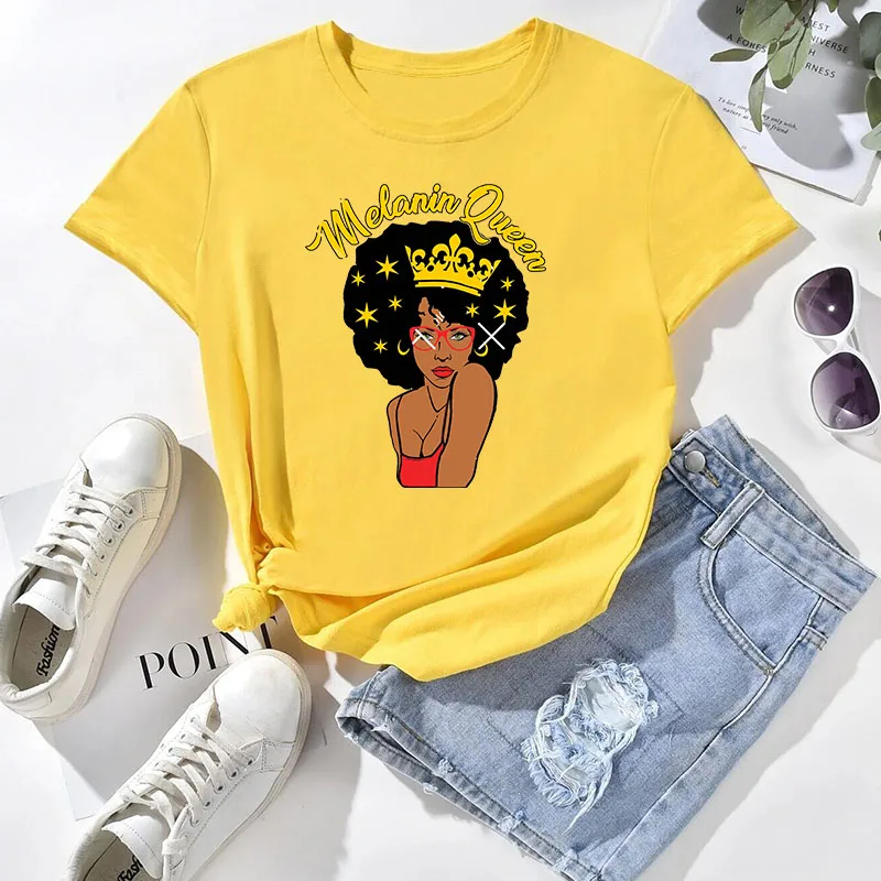 Модные индивидуальные футболки с изображением черной королевы интересные