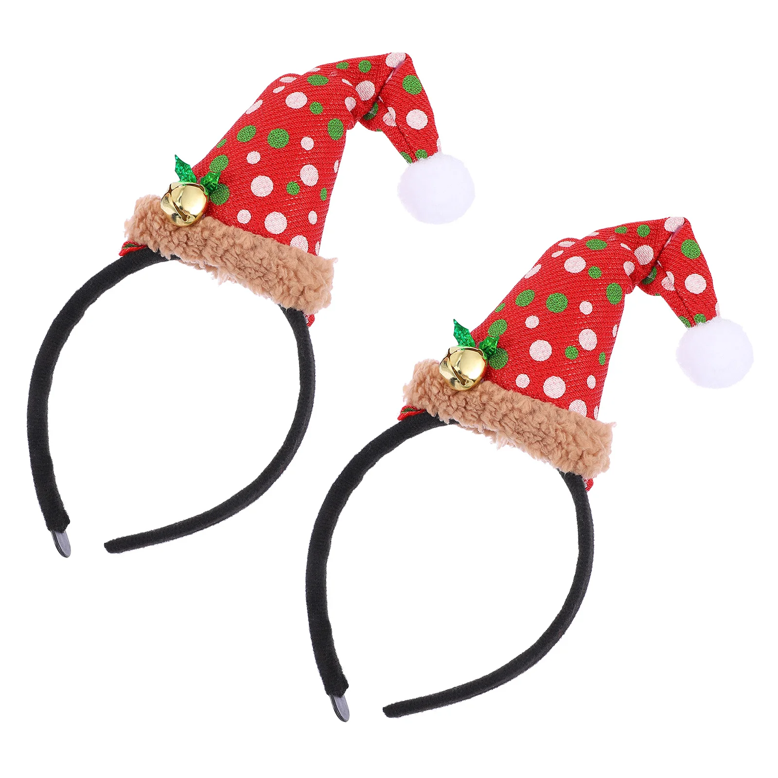 

2pcs Christmas Hair Hoops Santa Hat Headdress Christmas Party Hair Hairbands