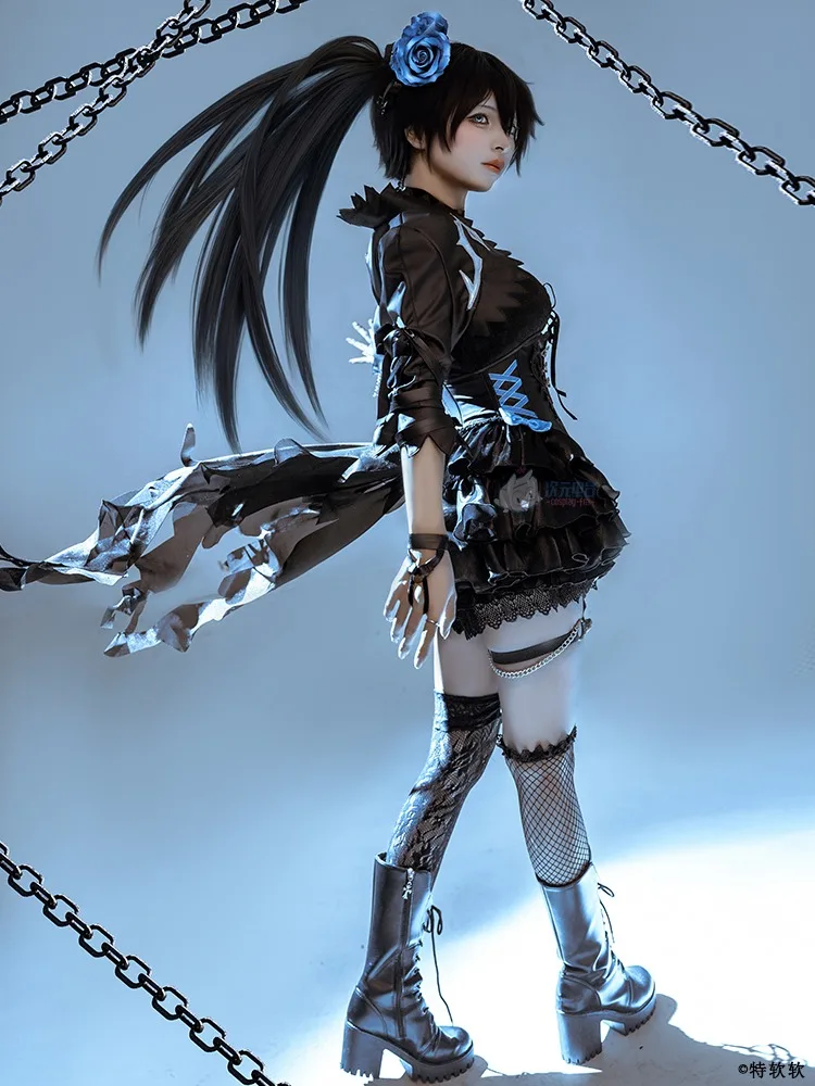 BRS Косплей Костюм BLACK ROCK SHOOTER Платье Женский Сексуальный Вечерний Хэллоуин