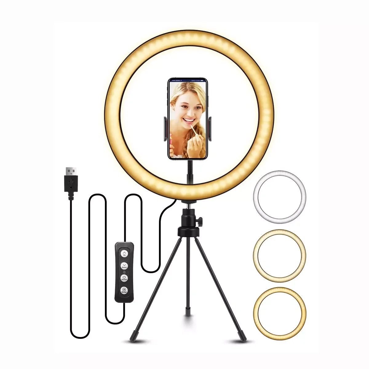 

10 Inch Selfie LED Ring Light with Tripod Stand for YouTube Video Live Streaming Makeup Photography Light Selfie Stick