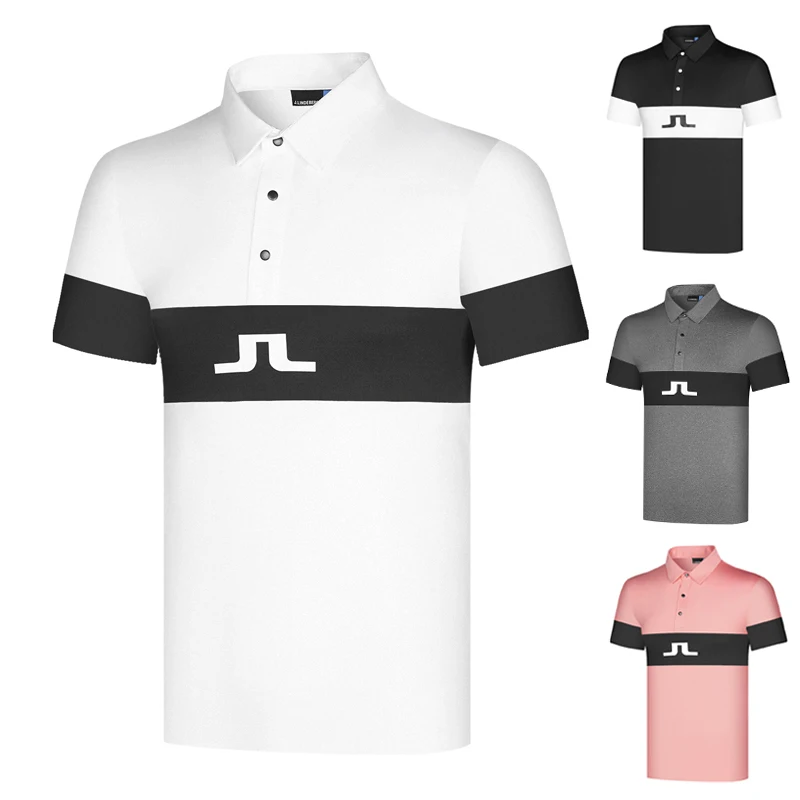 

New Summer High-Quality Golf Men's Short-Sleeved Breathable Quick-Drying Sports Loose Elastic POLO Shirt Moisture-Wicking T-Shir