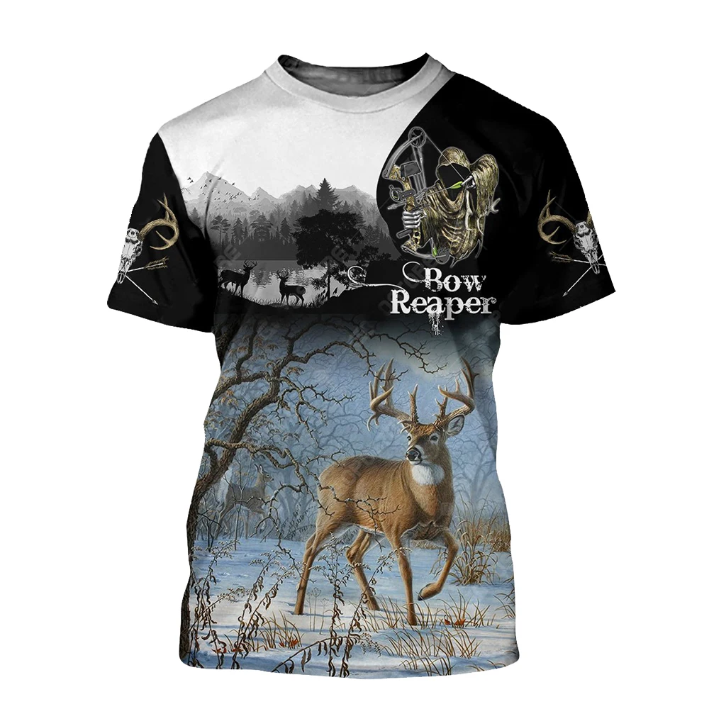 

Outdoor Hunting Camouflage 3D Printed T-Shirt Men's Women's Camping Mountain Climbing Short Sleeve Oversized T-Shirt
