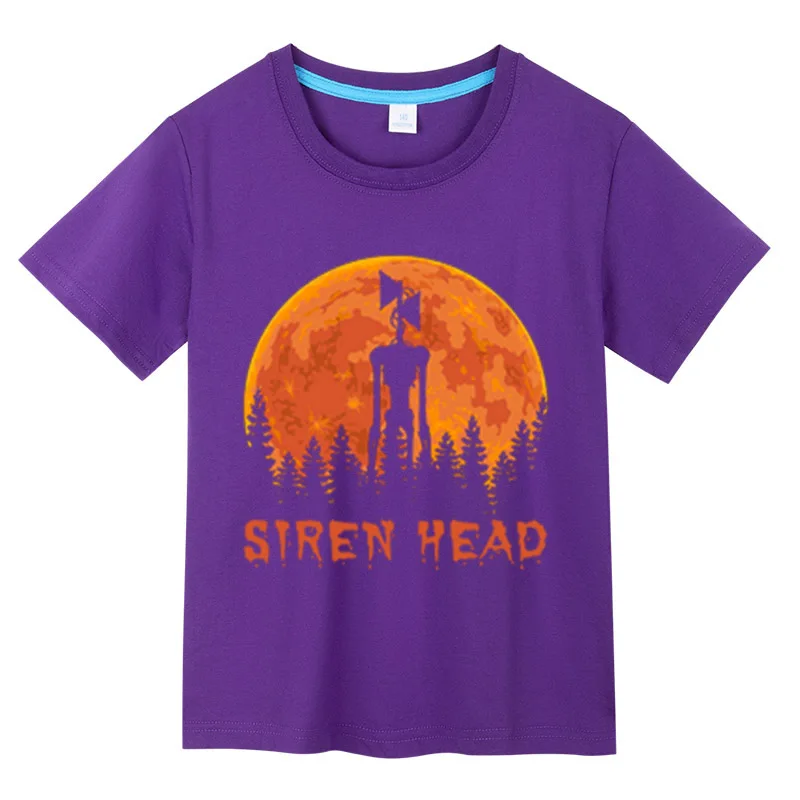 Футболки для мальчиков и девочек с принтом в виде ужасной сирены летние