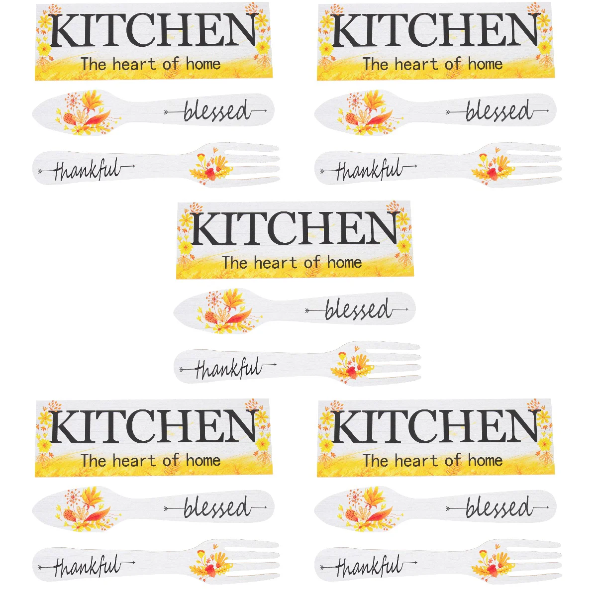 

5 Sets Decorative Wall Ornament Farmhouse Restaurant Signs Kitchen Wall Sign Wall Kitchen Wall Decoration