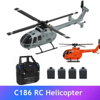 2022 C186 2.4G RC Helicopter 4 Propellers 6 Axis Wlectronic Gyroscope for Stabilization Air Pressure RC Toy vs C127 RC Drone