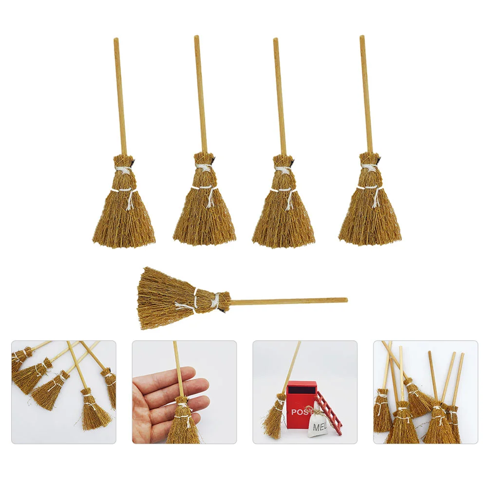 

Метла минимизиатюрная ведьма метлы Хэллоуин миниатюрные поделки реквизит аксессуары для рукоделия декоративное искусственное украшение ...