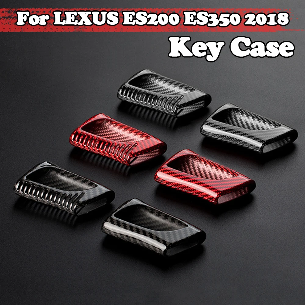 

High quality New Real Carbon Fiber Car Key Case Cover Shell For LEXUS ES200 ES350 UX260h LS 2018 Smart Key Fob Car Accessories