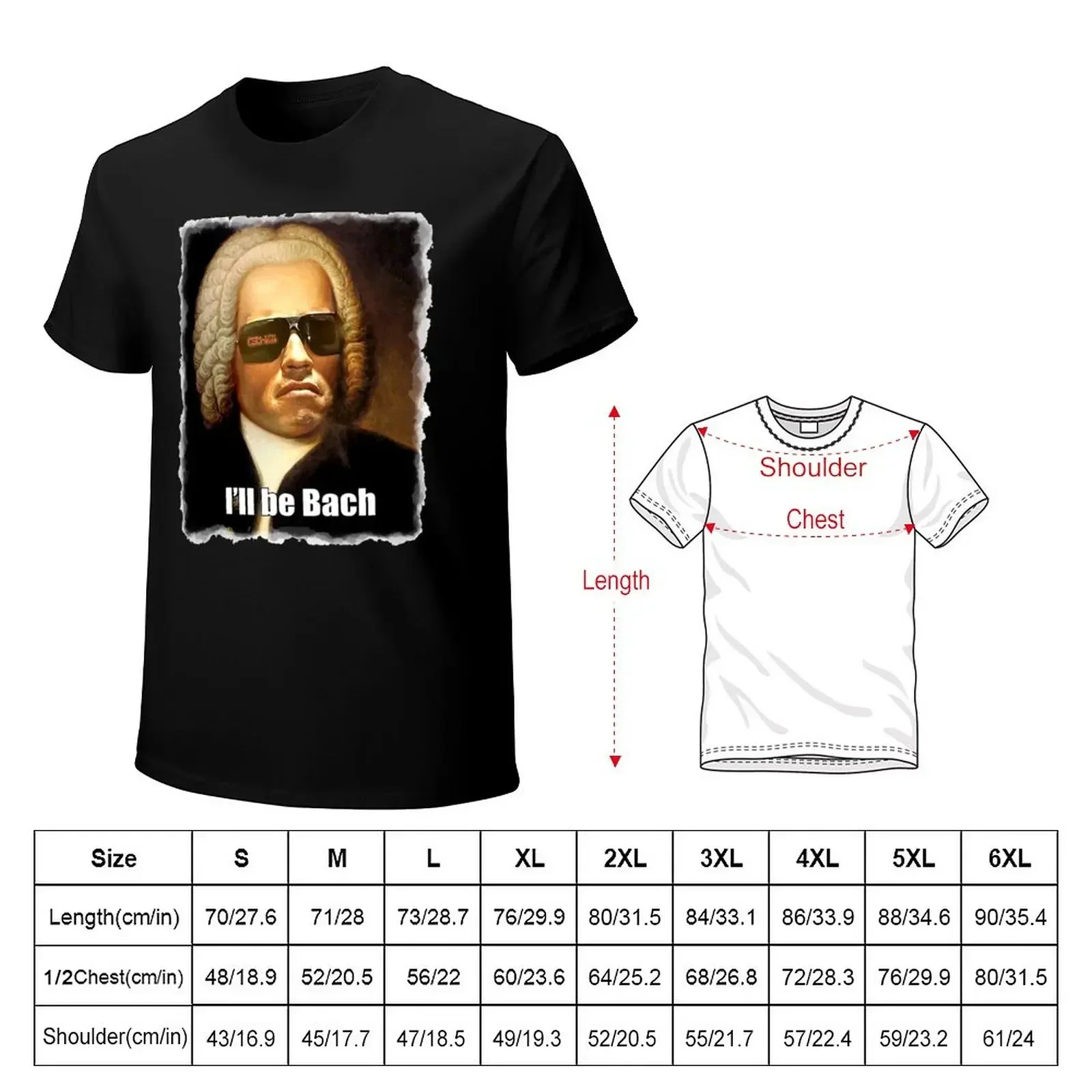 Забавная Мужская футболка I Will be Bach Арнольда Шварценеггера Баха подарка черная