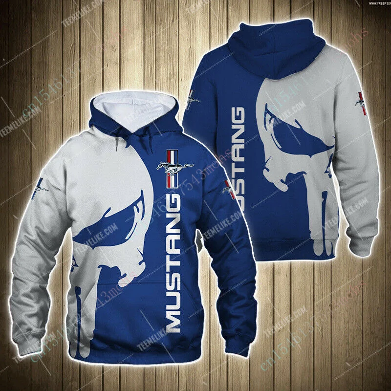 

2022 New Mustang Logo Men's Hoodie 3D Anime Streetwear High Quality Pullover Harajuku Hooded Sweatshirts Casual Men's Clothings