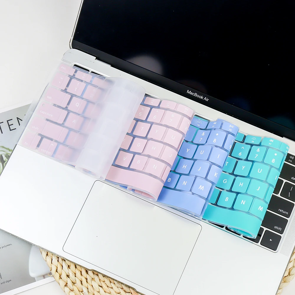 Силиконовый чехол для клавиатуры Macbook Pro 13 2021 2020 2019 M1 Air Защитная пленка экрана из