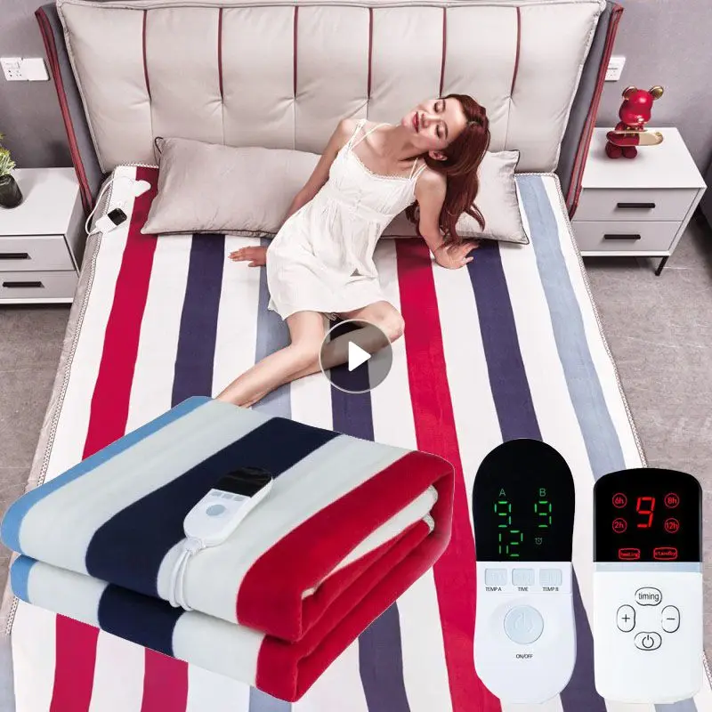 

110-230 В утолщенный двойной Электрический матрас с термостатом, электрическое одеяло, электрическое одеяло для безопасности, теплое электрич...