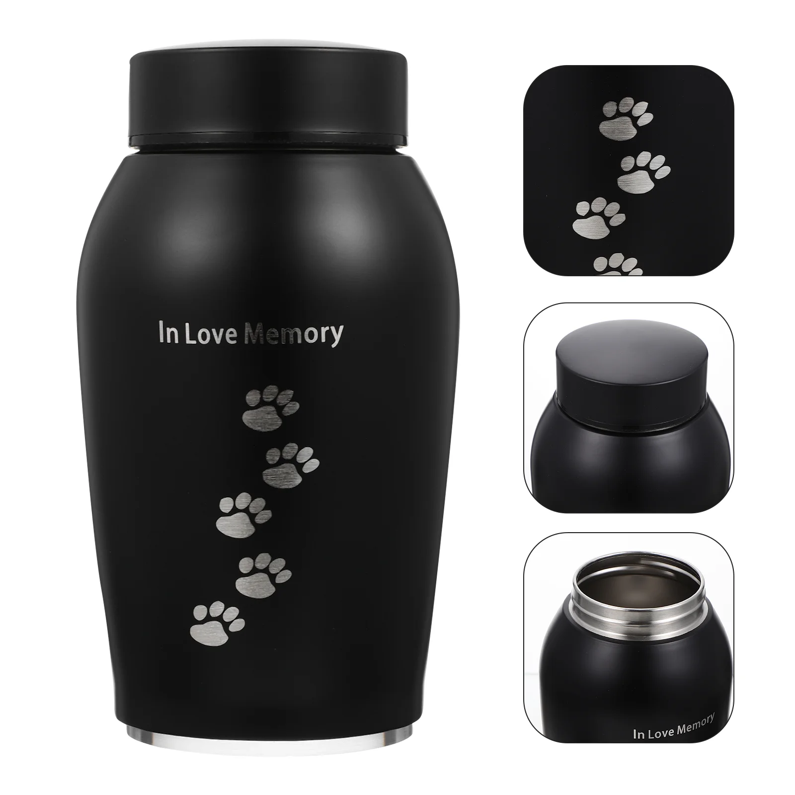 

Pet Urn Metal Cremation Box Storage Photo Memorial Keepsake Urns Dogs Gifts Cats Ash Hair
