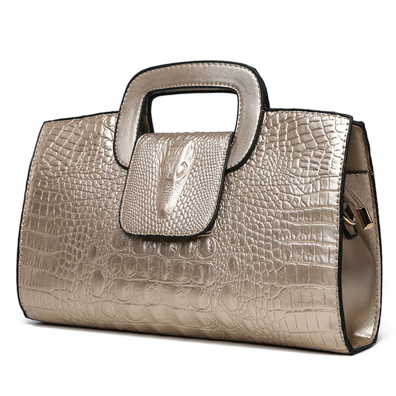 

2023 Luxury Handbag Women Bags Designer PU Leather Bags Girls Crocodile Pattern Shoulder Bag Black High Quality Handbags