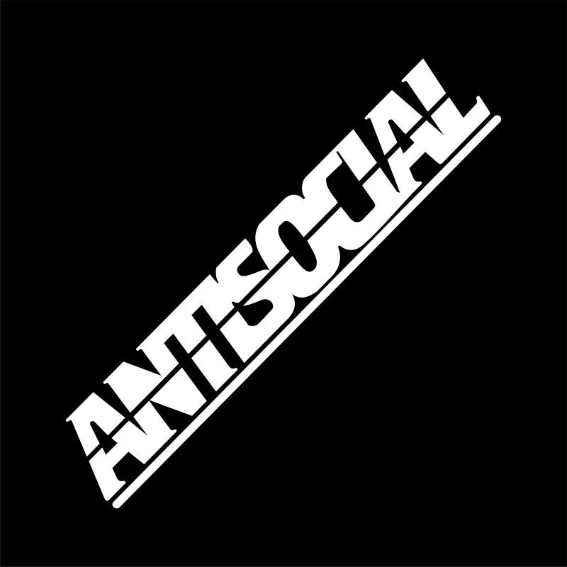 

Наклейка На Автомобиль С Надписью «Антисоциал», Для Кузова, Лобового Стекла, Забавная, В Мото-стиле, Декор Для Окон