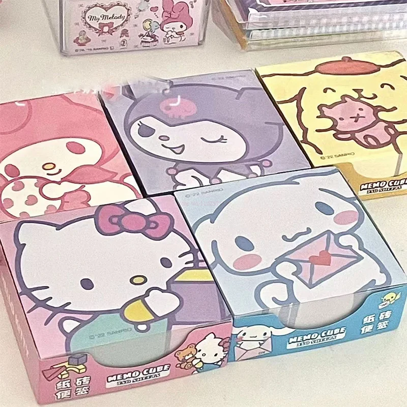

Kawaii аниме Sanrio Стикеры для заметок Kuromi милые стикеры Hello Kitty Note бумага коричная бумага декоративная бумага